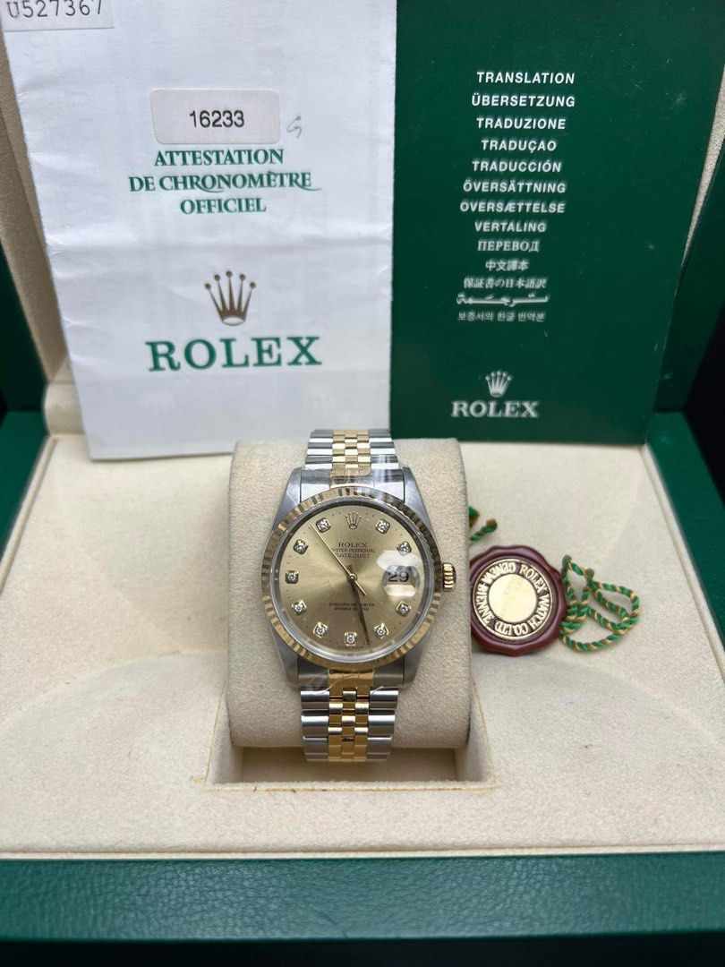 Rolex for sale see descriptions (Category: Luxury Watches) located in Quezon City. Submitted by authenticandluxury_bags (Listing ID 1288973284, Image 3). Description: — Brand new Skydweller two tone 2023 - 1.760M — Sea Dweller blk face anniversary edition (43mm) 2022 - 1.379M — Deep Sea Dweller blue (44mm) 2023 - 1.680M ✅ Payment - 50%deposit , balance 6mos pdc only for brand new - Preloved Rolex DJ 36mm with diamond 569k Rolex DJ 36mm white face