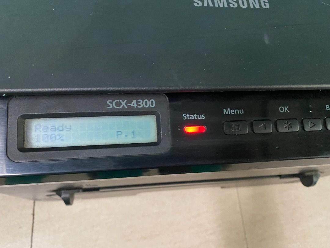 samsung laser multifunctional scanner toner printer defective (Category: Printers, Scanners & Copiers) located in Makati City. Submitted by pdcmakati (Listing ID 1289020374, Image 3). Description: Location: makati city brand: samsung model: scx-4300 multifunctional Price: 1,800php condition: Unit WITH power , detected sa laptop , as is where is will be listing as defective since may error and cannot test if working , test all you want before pick