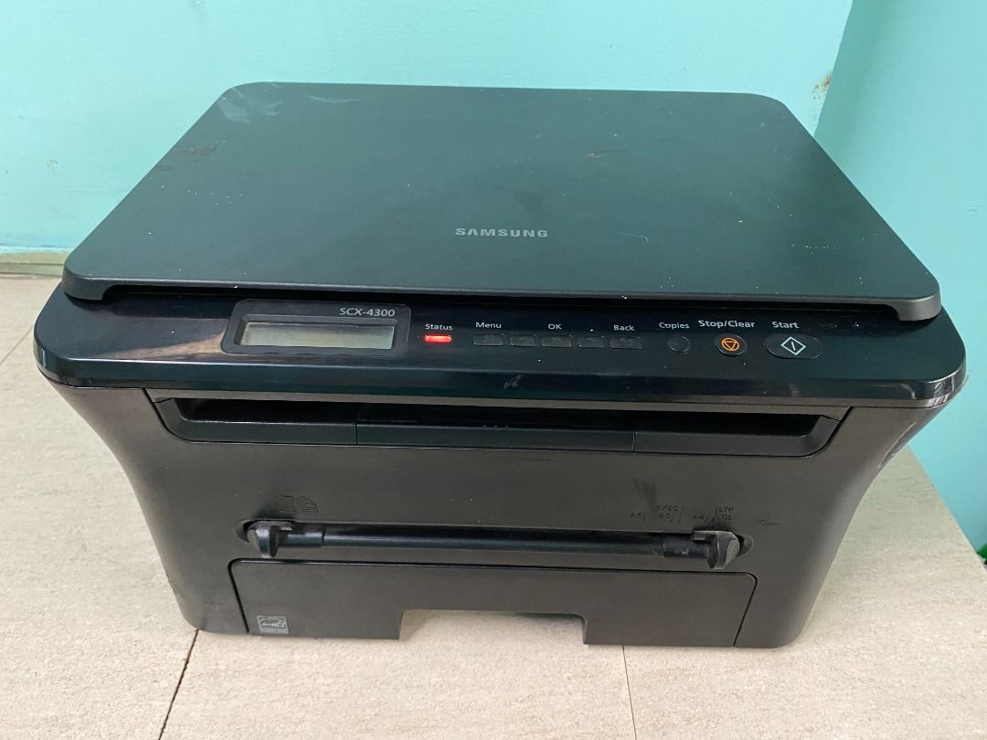 samsung laser multifunctional scanner toner printer defective (Category: Printers, Scanners & Copiers) located in Makati City. Submitted by pdcmakati (Listing ID 1289020374, Image 2). Description: Location: makati city brand: samsung model: scx-4300 multifunctional Price: 1,800php condition: Unit WITH power , detected sa laptop , as is where is will be listing as defective since may error and cannot test if working , test all you want before pick