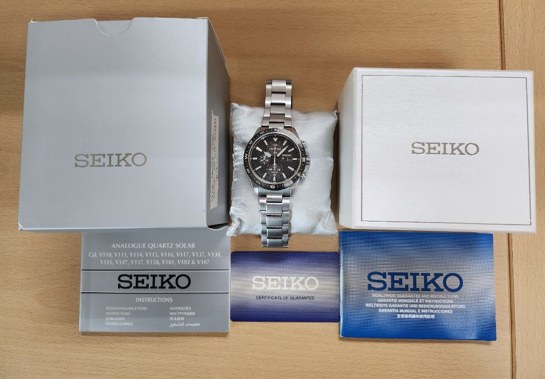 Seiko Prospex Chronograph Solar Black Dial SSC705 SSC705P1 Men s