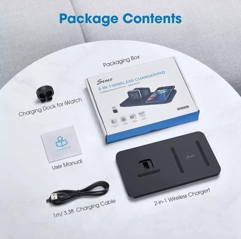 Seneo 2 in 1 wireless charger instructions cheap