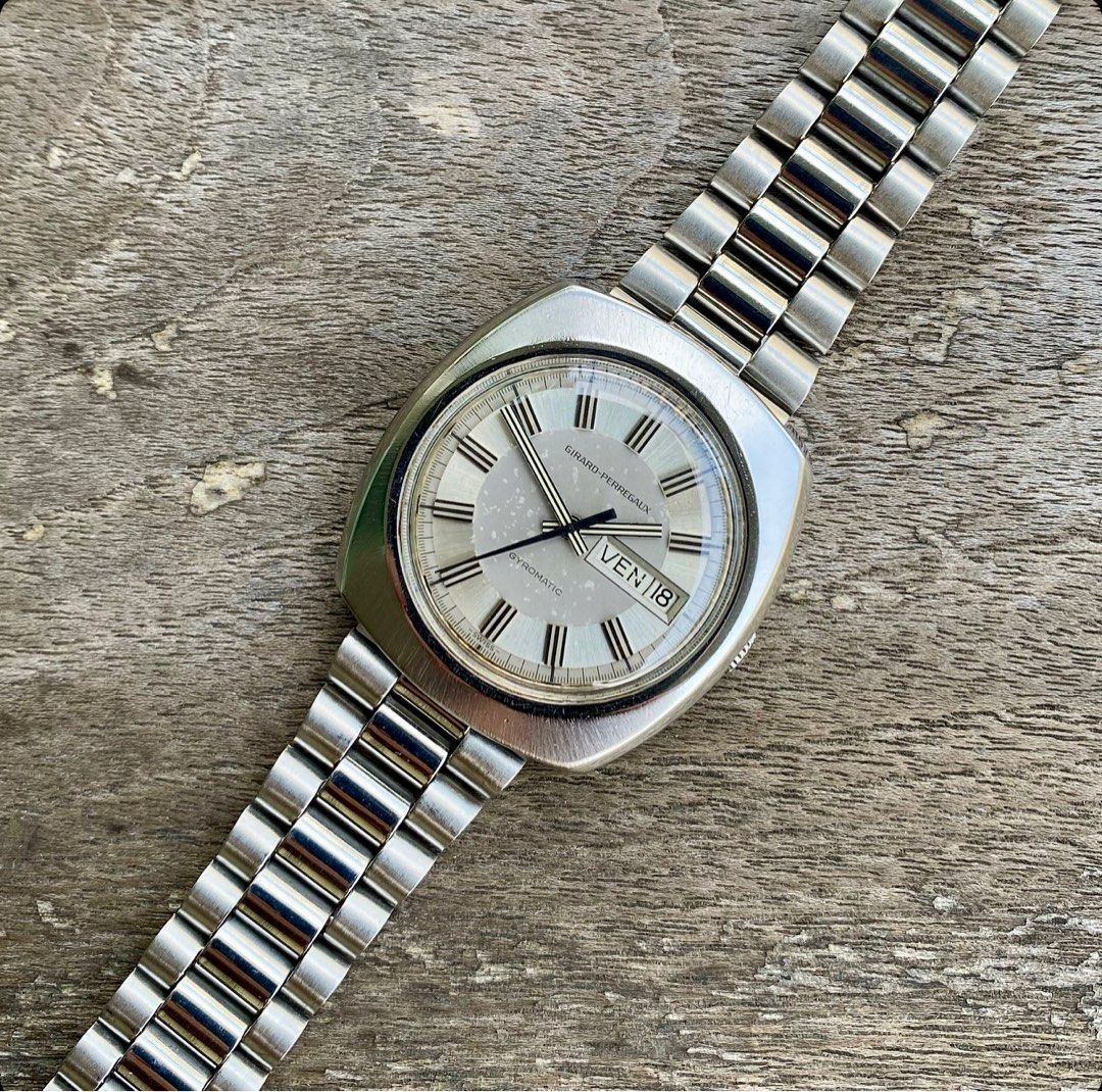 Serviced/Sector dial) Vintage Girard-Perregaux GYROMATIC DAYDATE