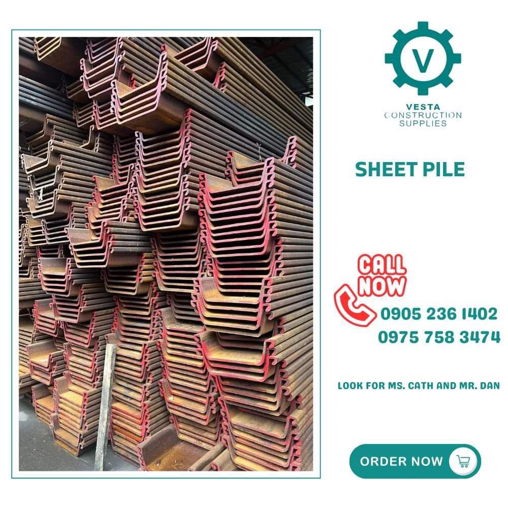 Sheet pile (Category: Construction & Building Materials) located in Manila. Submitted by cathvesta_sales (Listing ID 1289152855, Image 1). Description: .