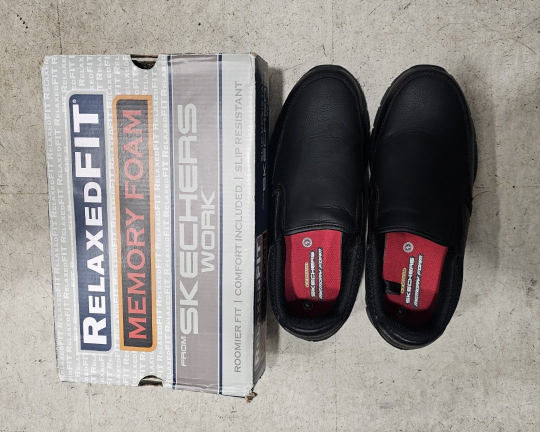 Skechers Online Exclusive Women Work Nampa Slip Resistant Work Shoes 77236 BLK Memory Foam