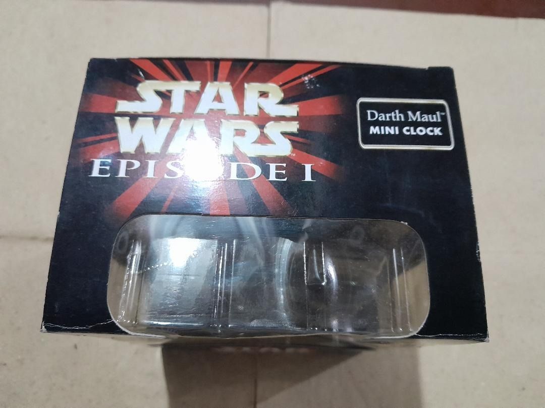 STAR WARS Episode 1 DARTH MAUL Mini Desk Clock (Category: Western Merchandise) located in Iloilo. Submitted by atycollectibles (Listing ID 1289142849, Image 3). Description: ***** ITEM LOCATION: Iloilo City, Philippines ***** BRAND NEW UNUSED CONDITION ITEMS This STAR WARS Episode 1 DARTH MAUL Mini Desk Clock is made by NELSONIc Company in 2005 as one of the official licenses of LUCASFILM in making official license STAR WARS merchandise during th