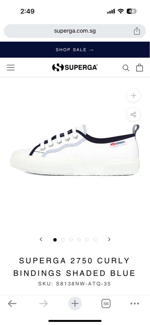 Superga curly sneakers store