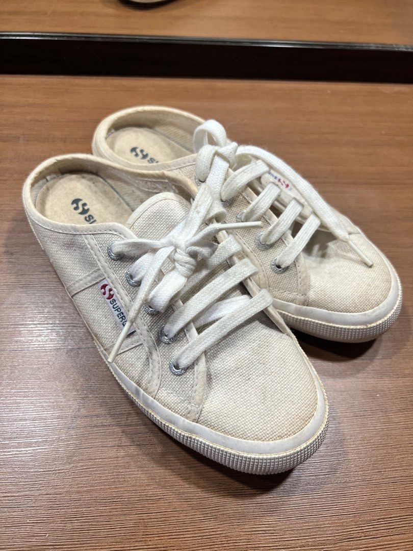 Superga open outlet back sneakers