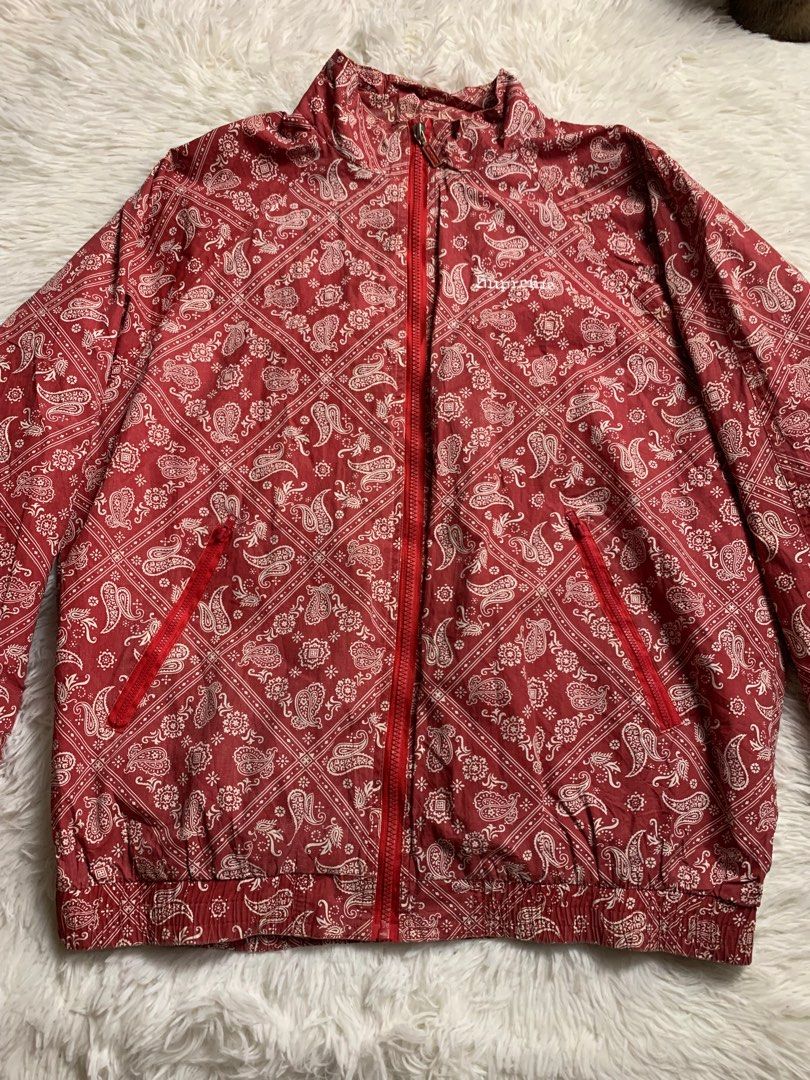 Supreme bandana jacket red cheap