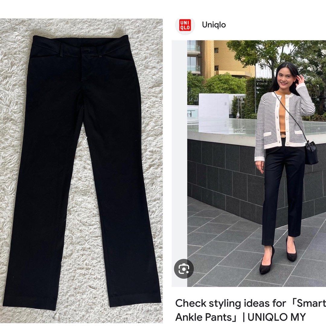 UNIQLO black smart slack pants, Women's Fashion, Bottoms, Other Bottoms on  Carousell