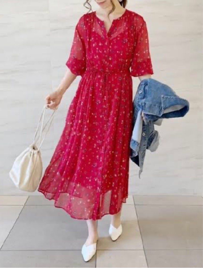 uniqlo joy of print chiffon dress Uniqlo | Dresses | Uniqlo Joy Of Print 34 Sleeve Chiffon Dress Nwt