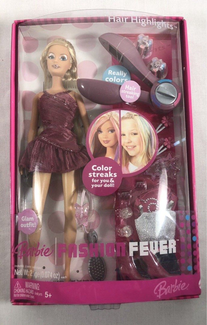 Barbie fashion shop fever hair highlights