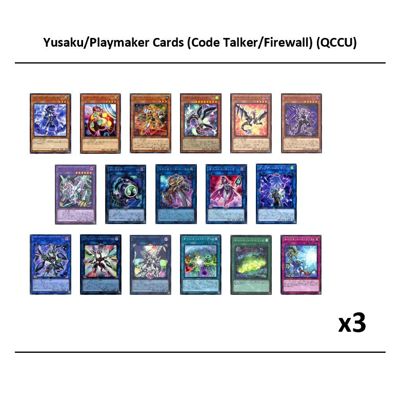 Yusaku/Playmaker Cards (Code Talker/Firewall) Yugioh (QCCU), Hobbies &  Toys, Toys & Games on Carousell