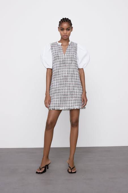 ZARA tweed dress Women s Fashion Dresses Sets Dresses on Carousell