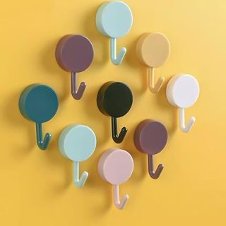 10pcs Pack Colorful Sticky Wall Hook Hangers