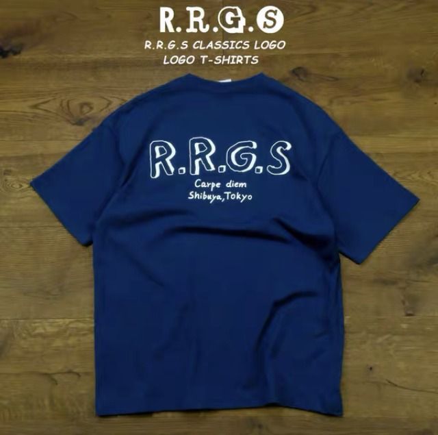 現貨/ 順豐到付$200 / R.R.G.S by roarguns / 日牌Japan Brand Tee T-Shirt 短袖T恤/ 藍色Navy  / Classic 系圖案graphic