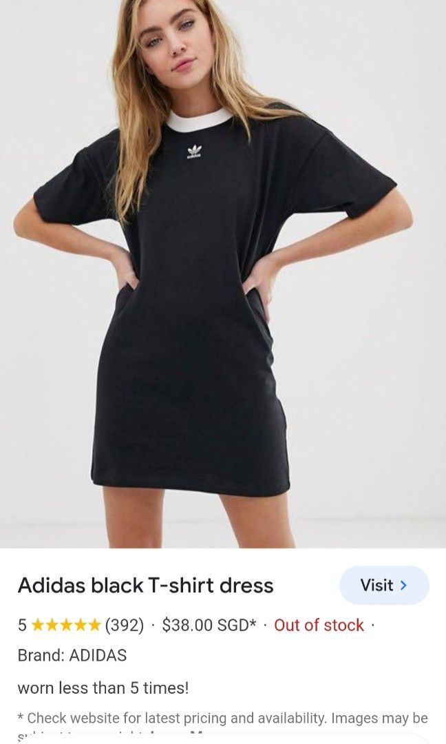 Adidas womens t shirt dress discount
