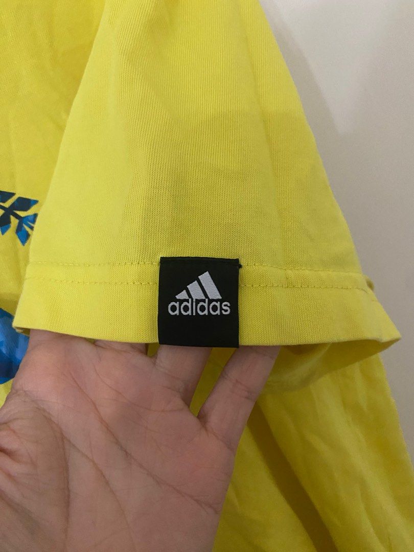 Adidas黃色上衣XL