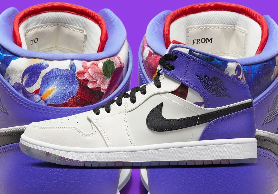Air Jordan 1 Valentine s Day Flowers Men s Fashion Footwear Sneakers on Carousell
