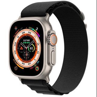 Alpine band strap for Apple Android smart watch in black