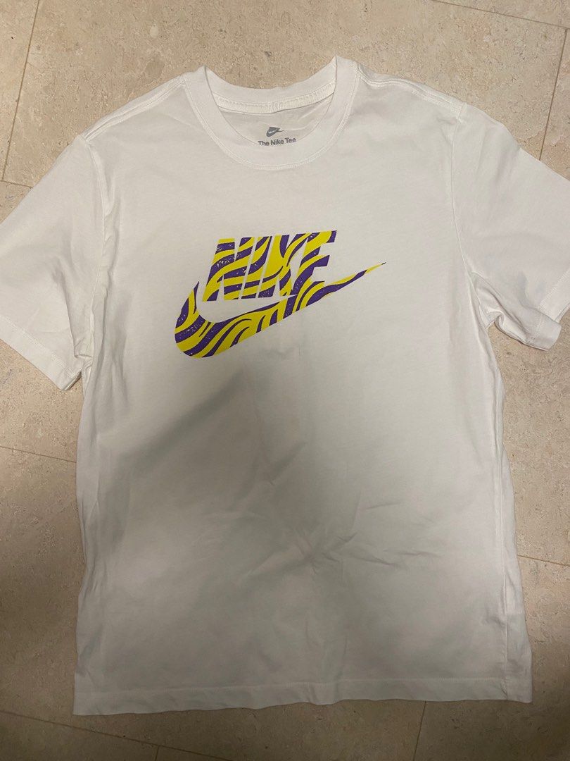 White and yellow nike shirt hotsell