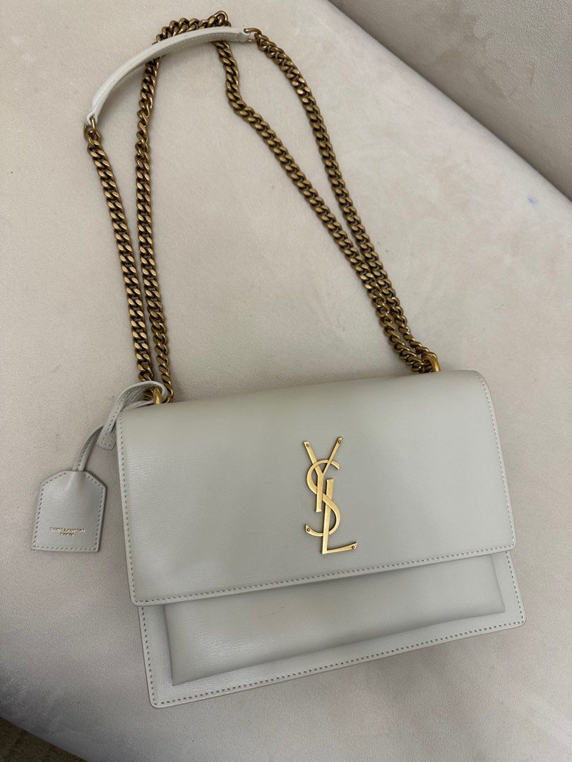 White ysl outlet chain bag