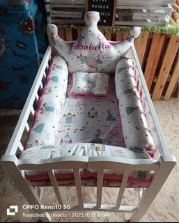 Baby Wooden Crib with Foam