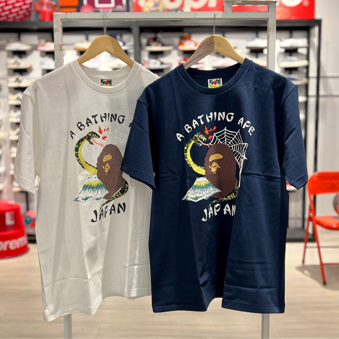 Bape Snaketop Bape Japan Snake Navy/White, Men's Fashion, Tops & Sets, Tshirts & Polo ...