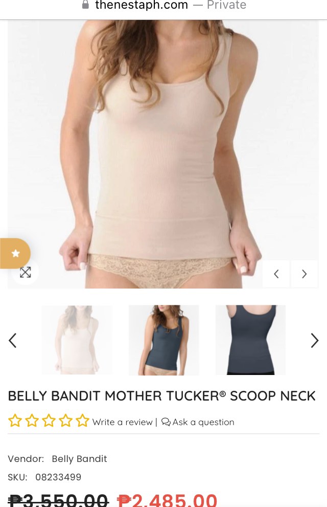 Mother Tucker® Compression Scoop Neck Tank in Nude by Belly Bandit
