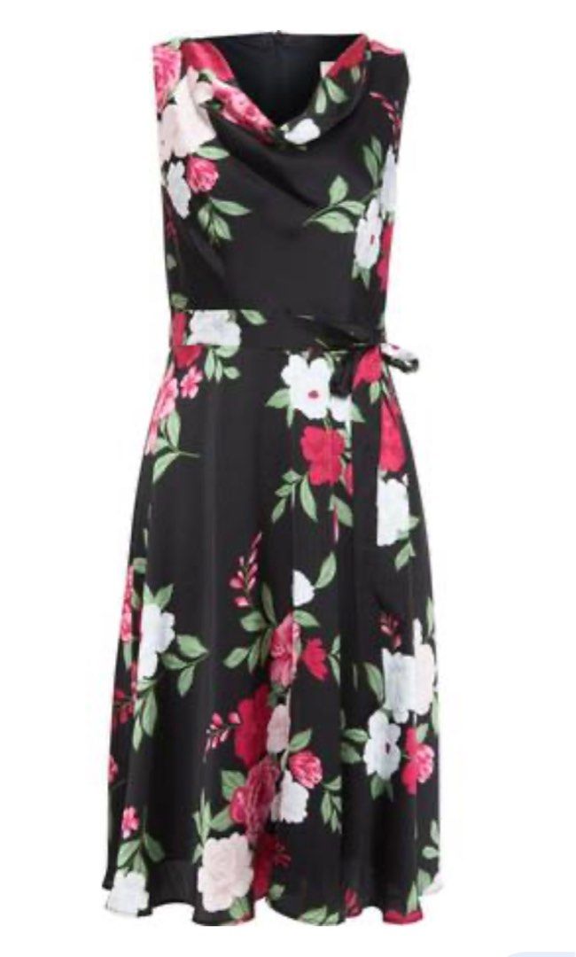 Billie Blossom Petite Cowl Neck Skater Dress UK 8 Women s Fashion Dresses Sets Dresses on Carousell