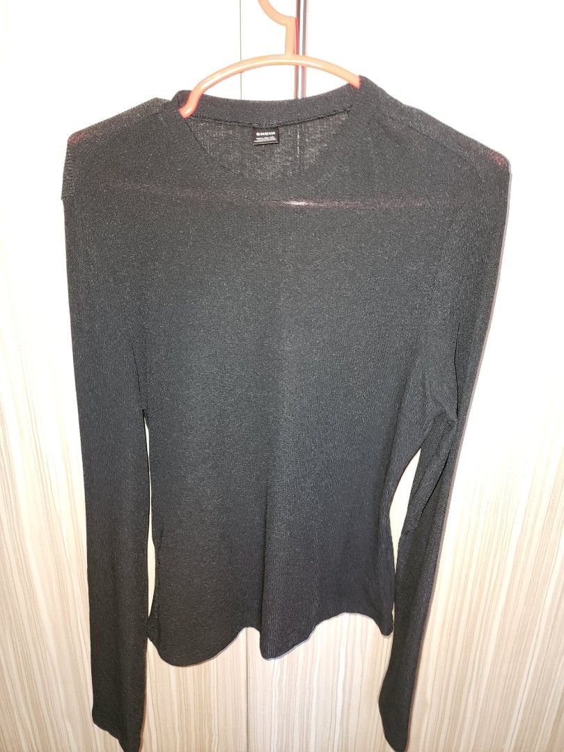 Black shein longsleeves (Category: Longsleeves) located in Imus. Submitted by sashafame (Listing ID 1289290515, Image 1). Description: washed but never worn rg fs-ordered wrong size.