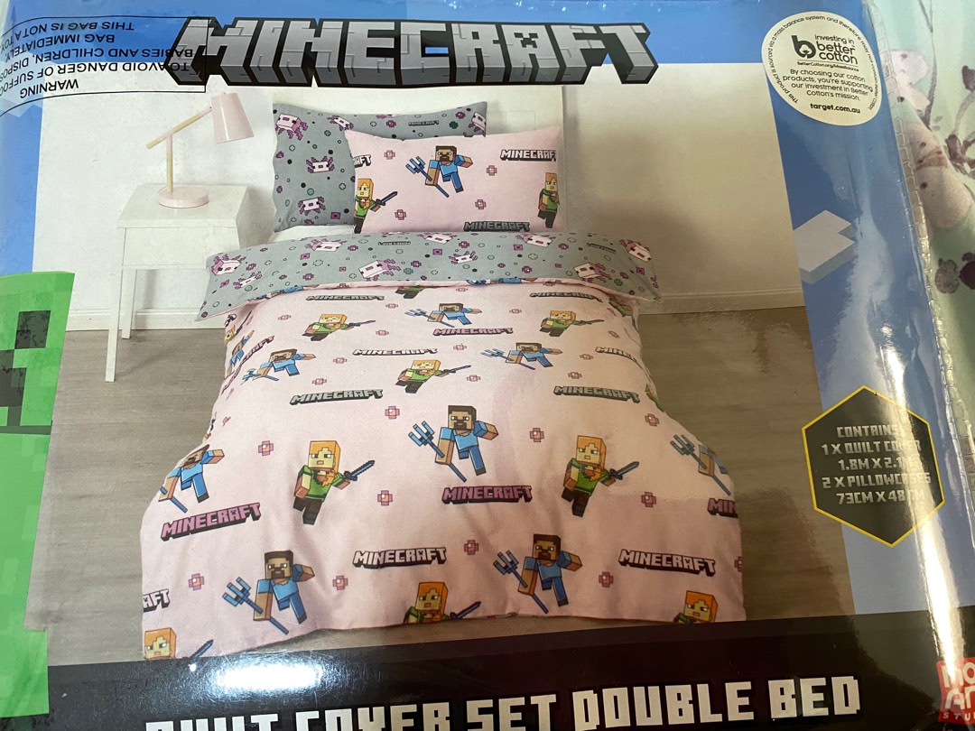 Target minecraft comforter hot sale