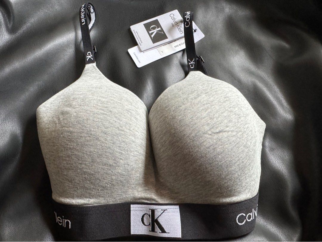 Calvin Klein CK 1996 LIGHTLY LINED BRALETTE (CK96 Grey Heather) Jennie  Blackpink, Women's Fashion, New Undergarments & Loungewear on Carousell