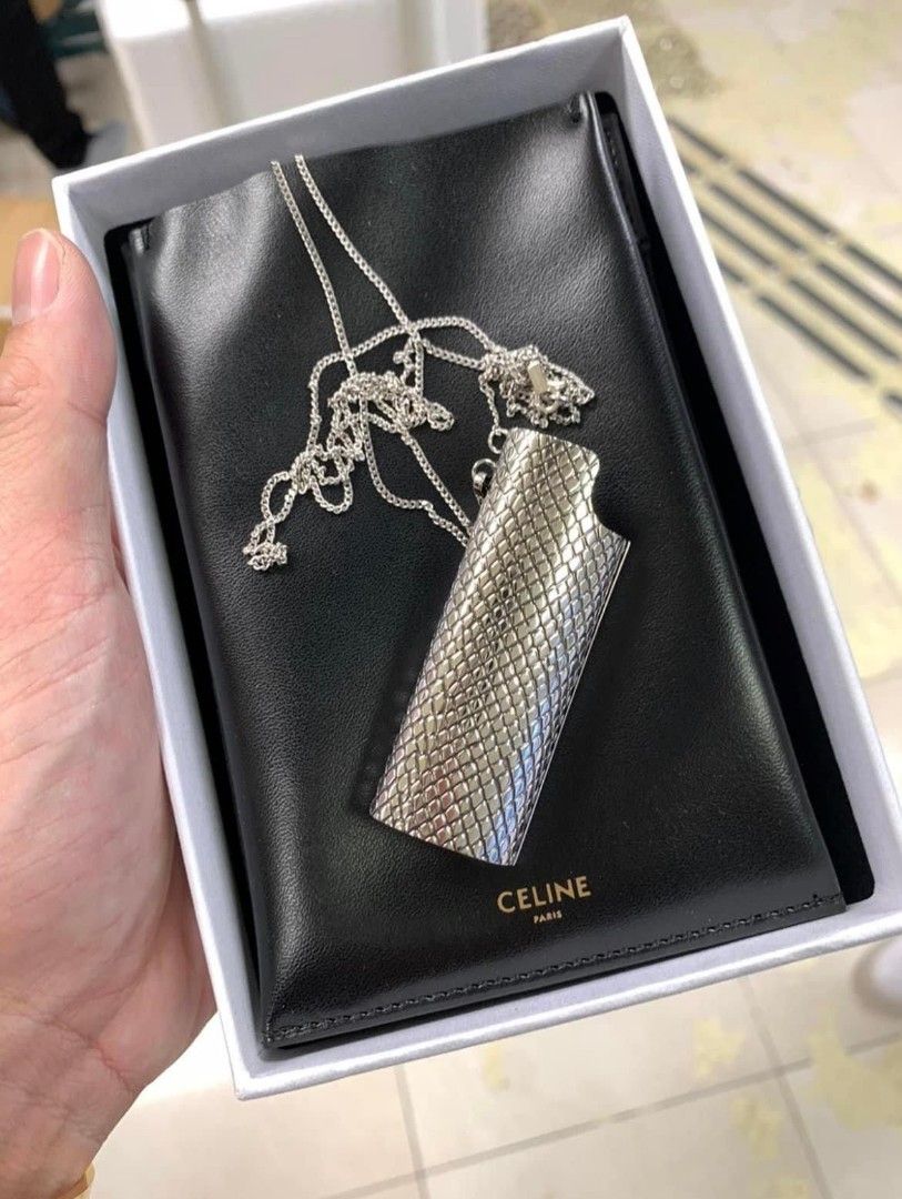 新発売 新商品 SS20 Hedi by homme Celine Python Necklace Case Lighter Print Accessory