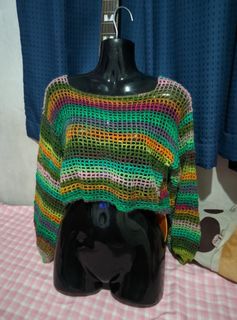 Crocheted Mesh Summer Top Handmade