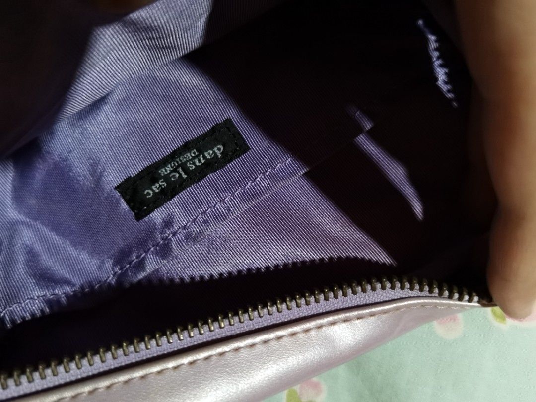 Cute light purple patent leather bag (Category: Cross-body Bags) located in Paranaque City. Submitted by plussizedec (Listing ID 1289330673, Image 3). Description: Personally owned. With signs of usage but still good quality. Shipping via Lalamove or Gogo Xpress..