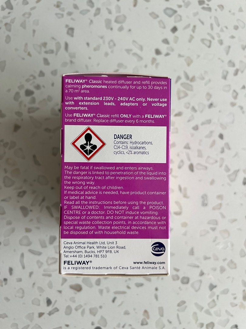 Delay diffuser & refill 48 mL (Category: Homes & Other Pet Accessories) located in Singapore. Submitted by the.b.shoppe (Listing ID 1289316895, Image 4). Description: Selling away an extra brand new Feliway diffurser & refill, UP $55+!.