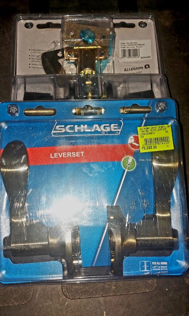 Door Knob Schlage Lever type (Category: Locks, Doors & Gates) located in Quezon City. Submitted by 3rdiy (Listing ID 1289361938, Image 1). Description: Brandnew Door Knob Schlage Lever type Payment via GCash Lalamove/Grab Delivery fee charged to buyer.