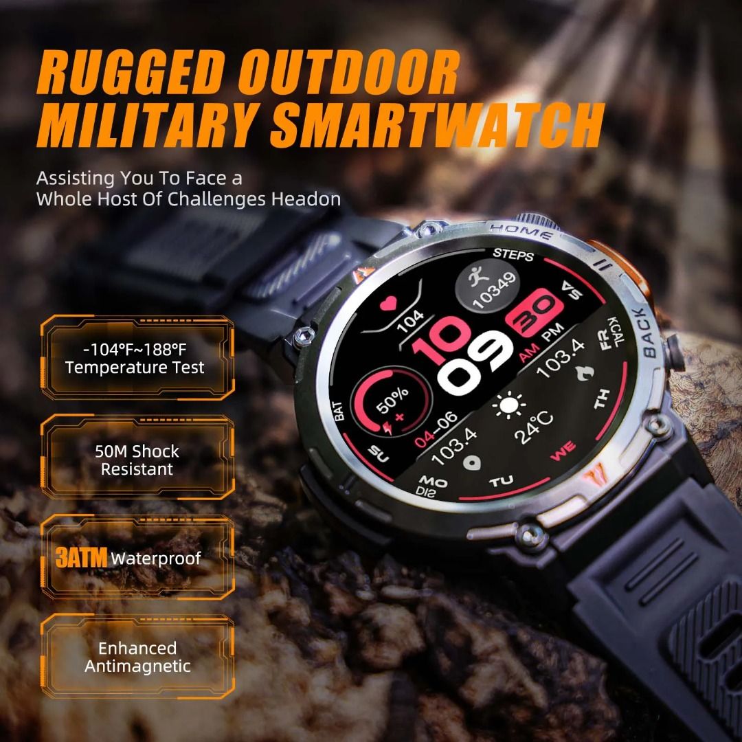 EIGIIS Smart Watch KE3 3ATM Waterproof Original And Genuine Original Design  Men Bluetooth Call Health Monitor With Flashlight, 健康及營養食用品, 健康監測儀和體重秤-  Carousell