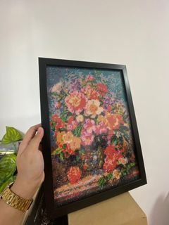Finished and Framed DIY Diamond Painting - Flowers in a Vase