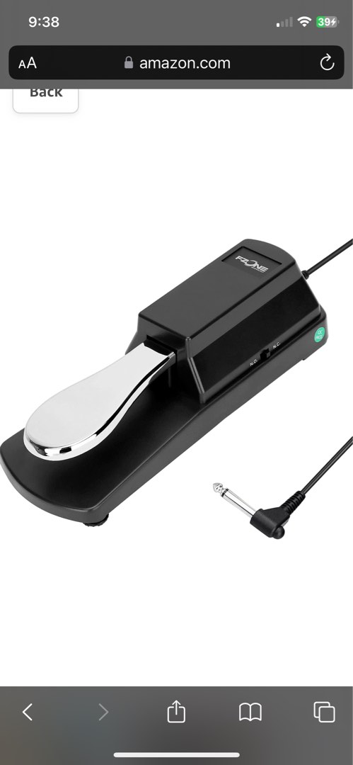 Midi piano shop sustain pedal