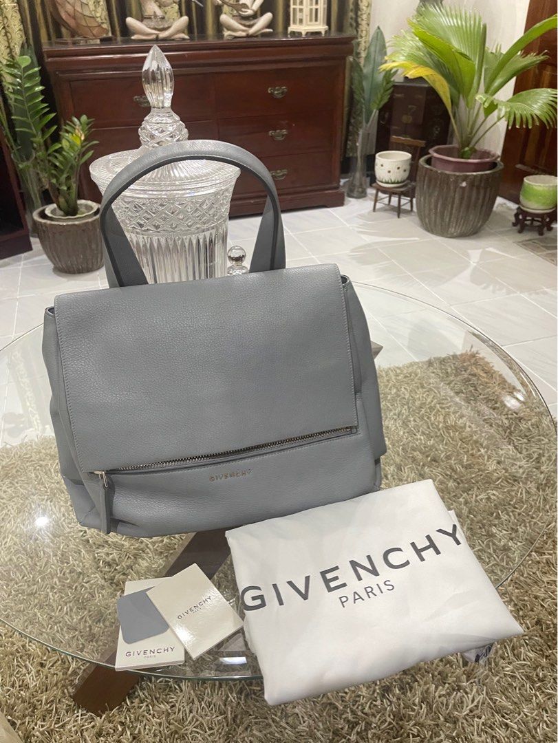 Givenchy Light Blue Pebbled Leather Pandora Pure Medium Bag Luxury Bags Wallets on Carousell