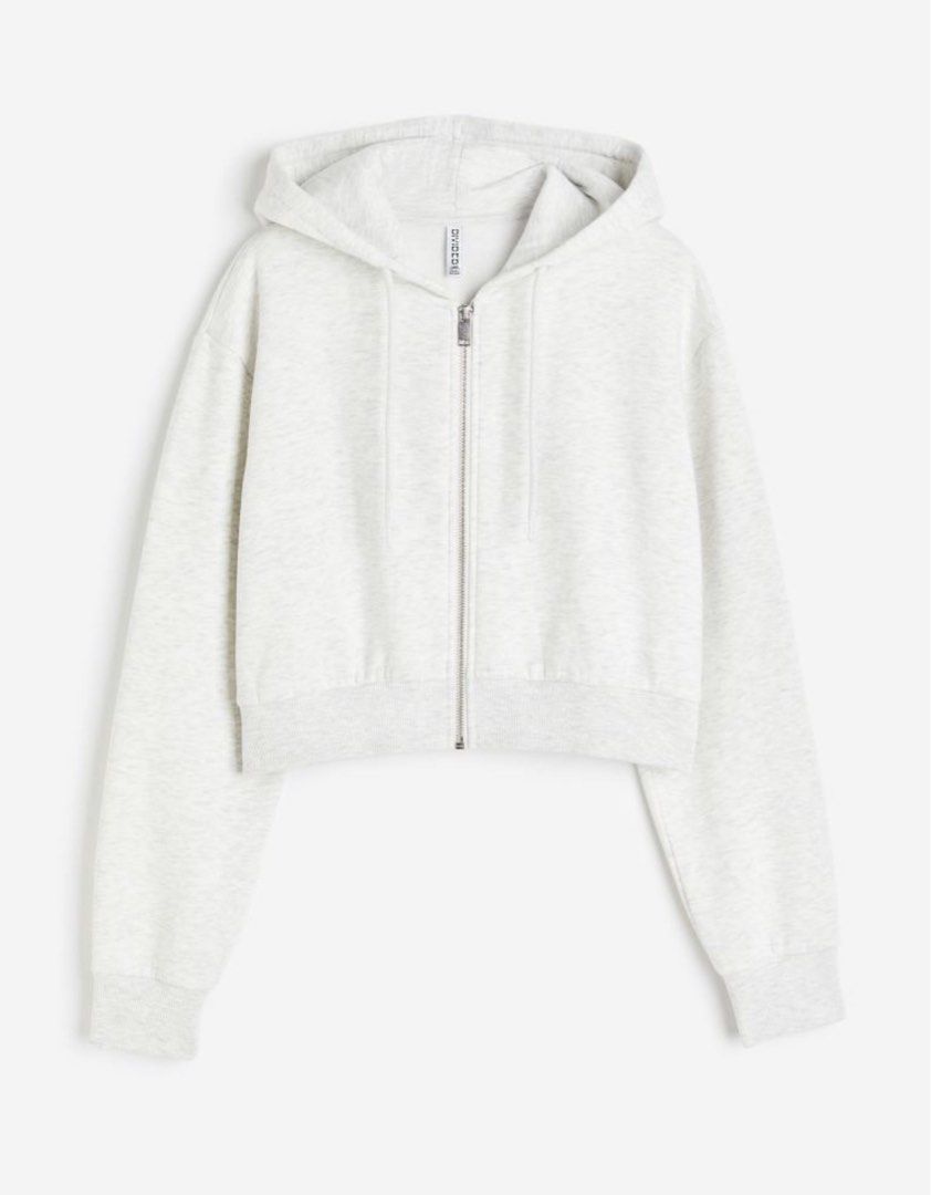 H&M Women Black Zip-through hoodie