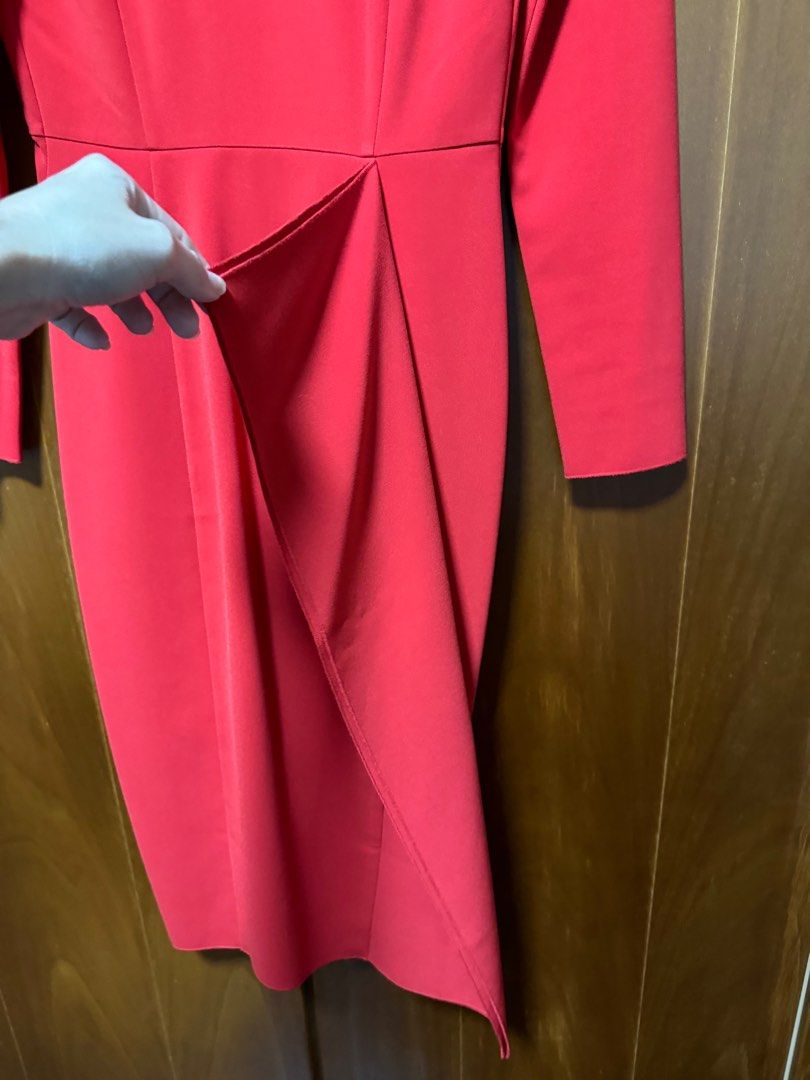 Red midi dress best sale h&m