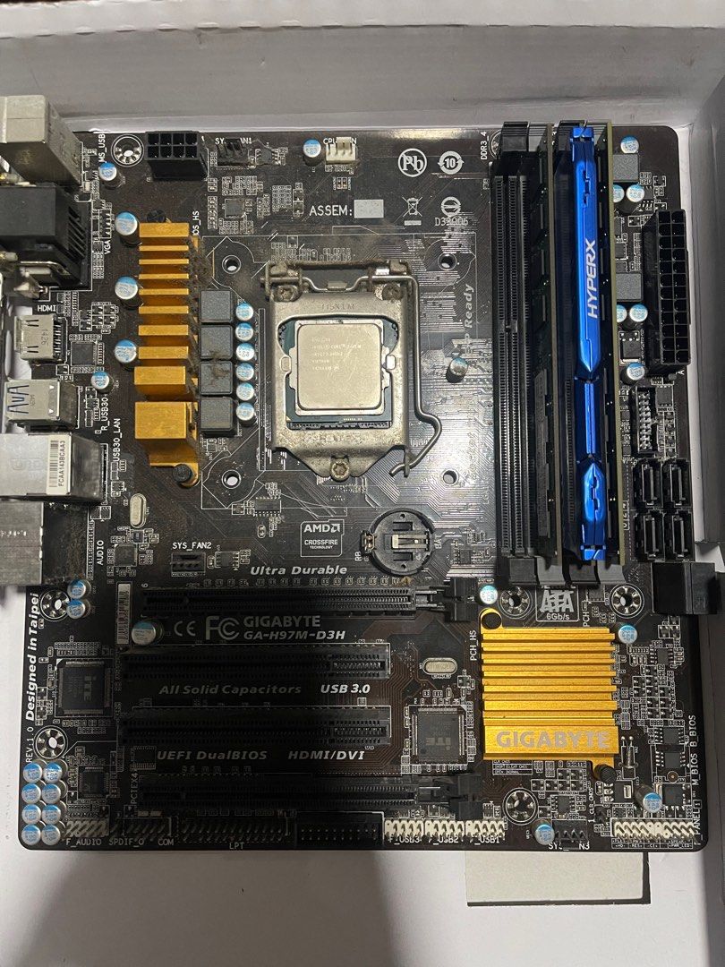 i5 4th gen cpu with motherboard with 16GB DDR3 ram