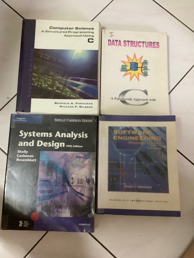 IT / Programming / Software Engineering / Networking / Data Analysis books 📚 (Category: Textbooks) located in Seremban. Submitted by annalovessushi (Listing ID 1289099770, Image 3). Description: • Majority of the books are nicely wrapped with plastic cover. • Qty: 12 units of different books (software engineering, programming, IT, network, data analysis) • Price: RM15 and below per unit.
