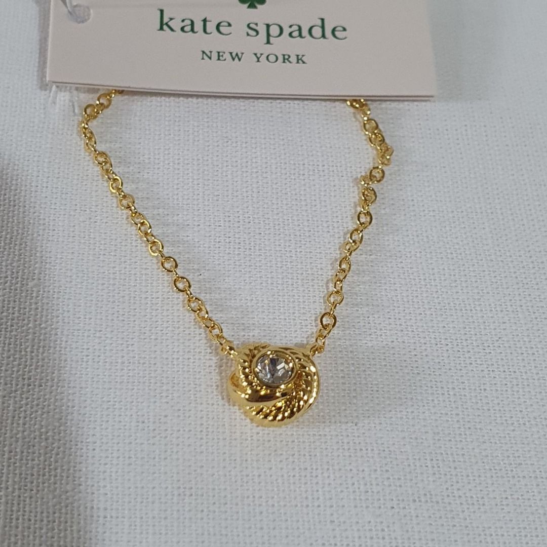 Kate Spade Infinity And Beyond Knot Mini Pendant Necklace Clear