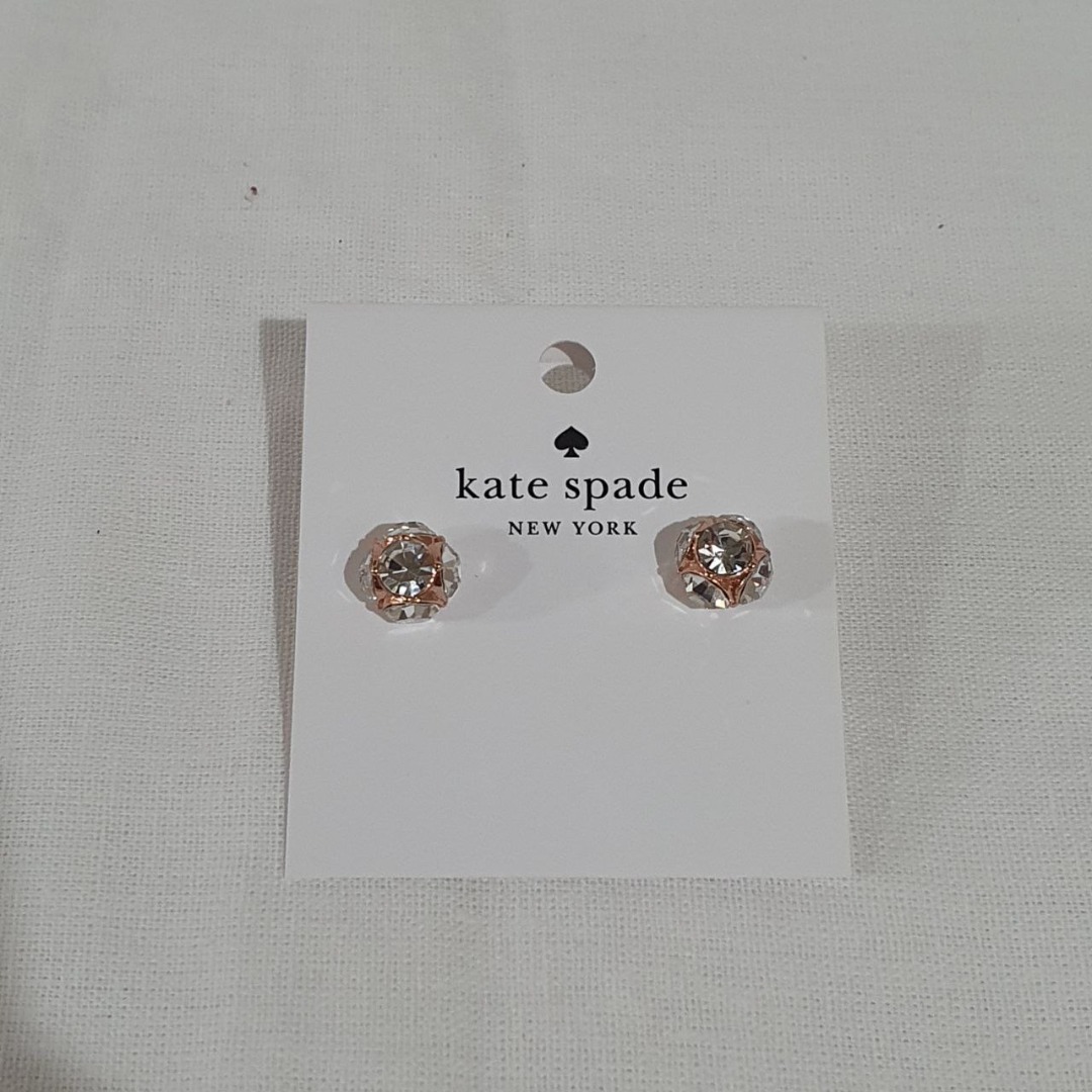 Kate Spade Lady Marmalade Studs Clear Rose Gold