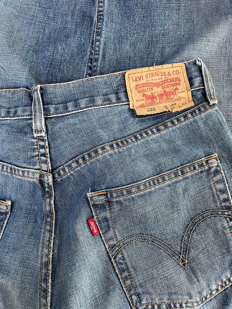 Levis 520 loose fit not 501 vintage selvedge jeans momotaro denim nudie  wrangler edwin uniqlo sugar cane Toyo enterprise Fred perry silver tab  baggy ...