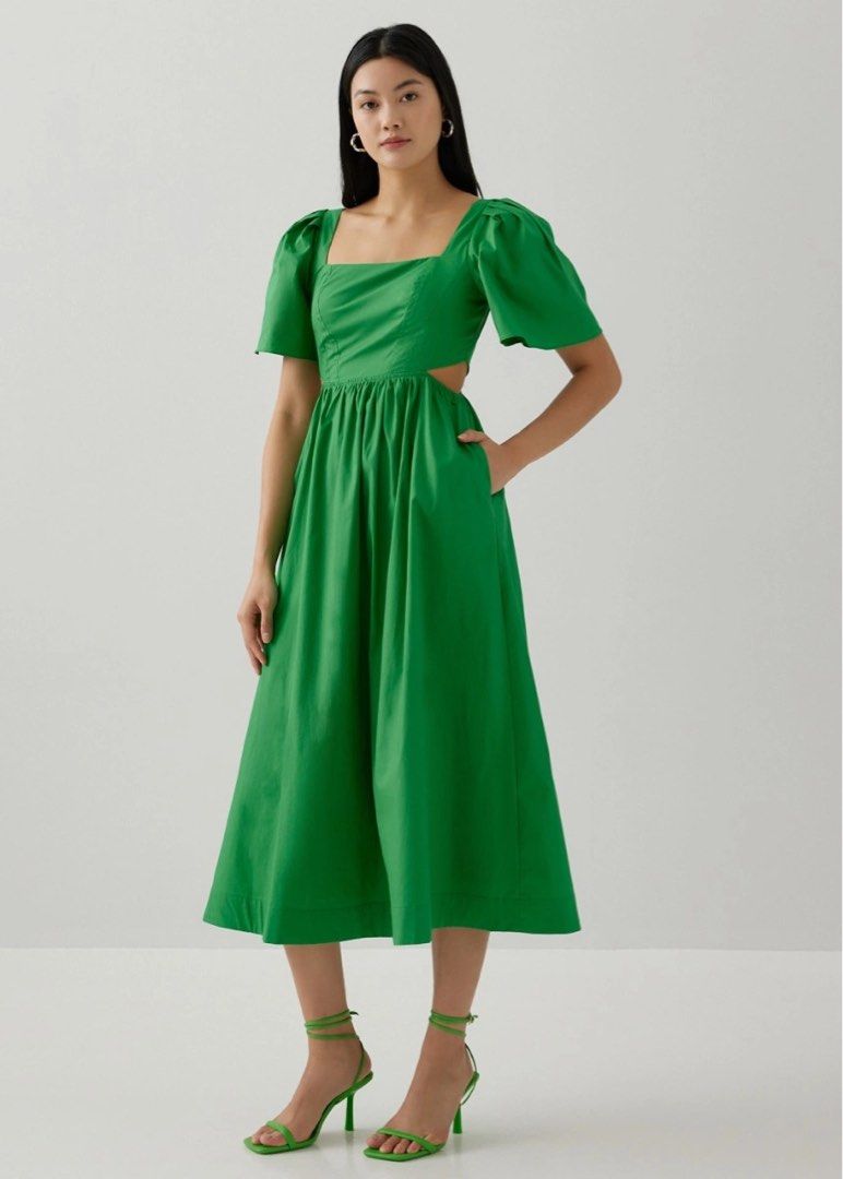 kelly green fit and flare dress Sun Whisper Fit And Flare Mini Dress in Kelly Green