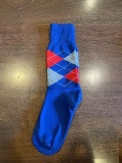 Men’s High Socks Blue Plaid Socks [BRAND NEW SUPER SALE]